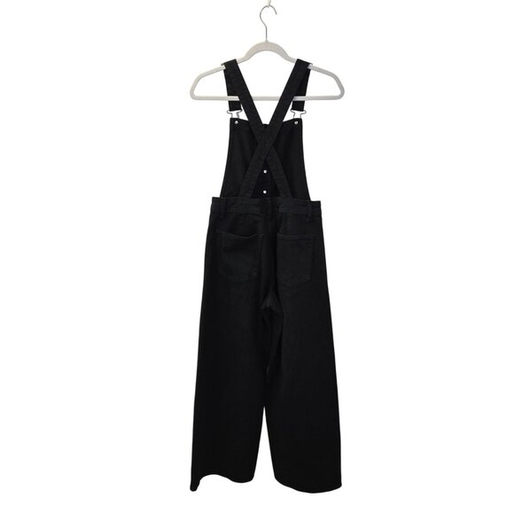 Universal Thread Black Denim Sailor Wide Leg Overall Jeans Size 6 - Picture 2 of 6
